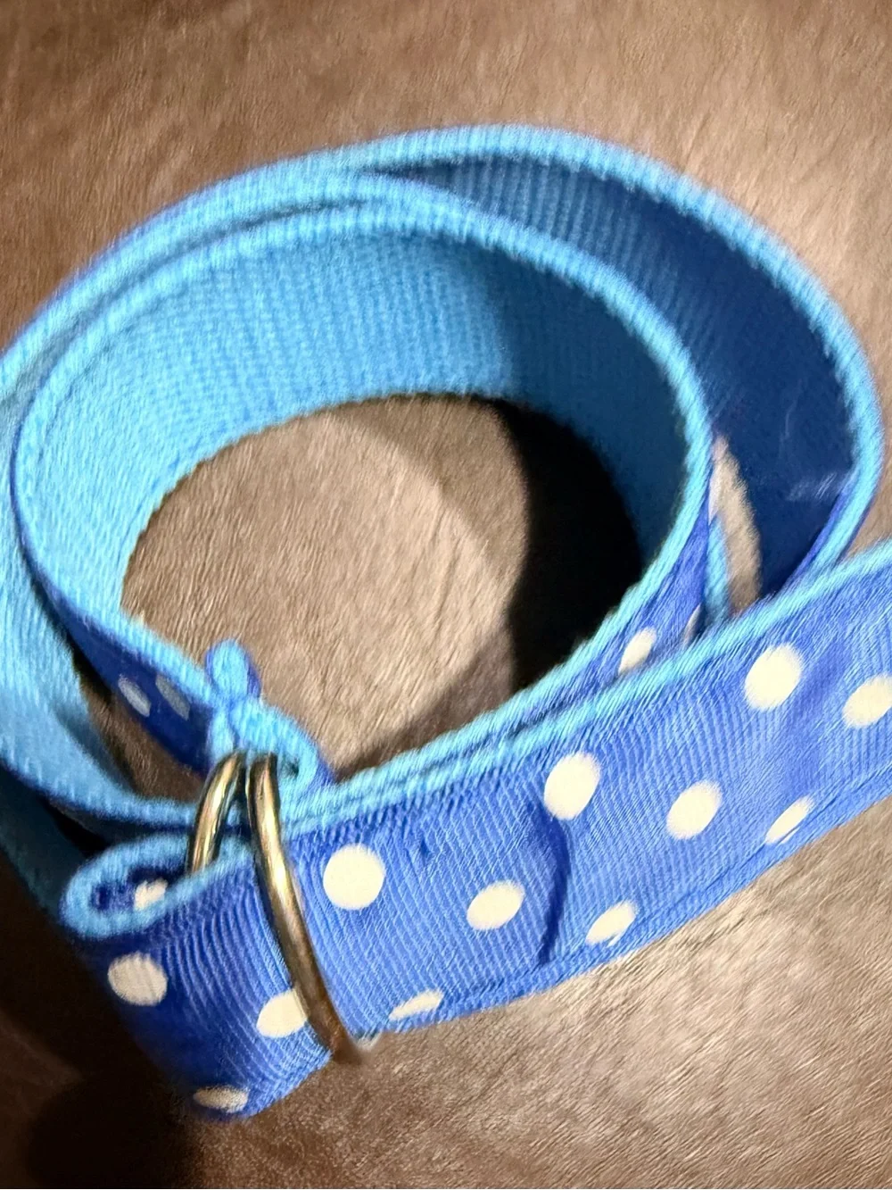 Blue Polka Dot Y2K Ribbon Belt Preppy Vintage OS